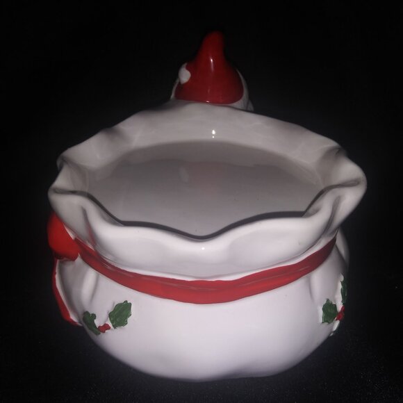 Omnibus Santa Candle Holder Christmas Holly Berry Candle Holder Holiday Decor - Picture 4 of 9
